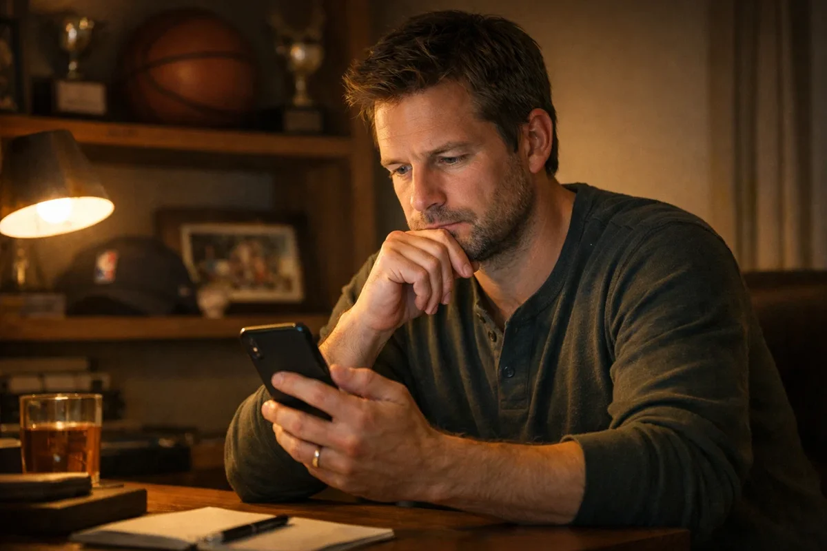 Persona reflexionando sobre decisiones de apuestas deportivas